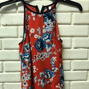 Kensie Red  Floral Halter Tank